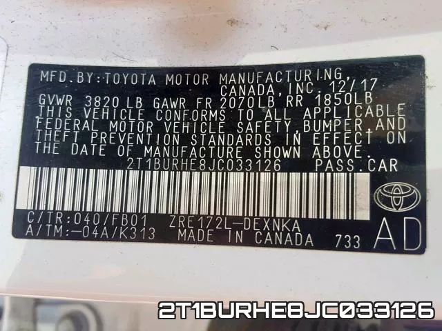 2T1BURHE8JC033126 фото 2