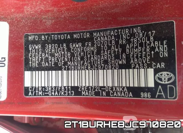 2T1BURHE8JC970820 фото 10