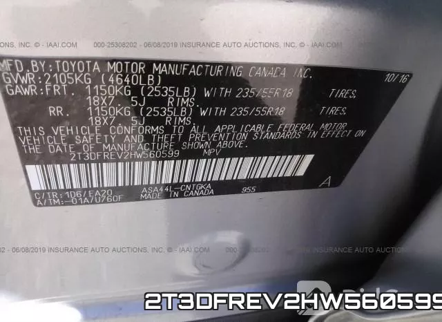 2T3DFREV2HW560599 фото 10