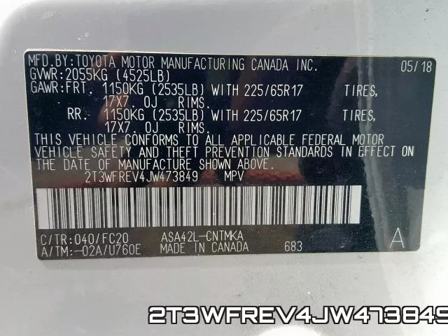 2T3WFREV4JW473849 фото 2