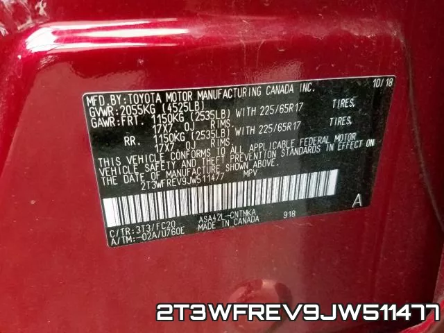 2T3WFREV9JW511477 фото 2