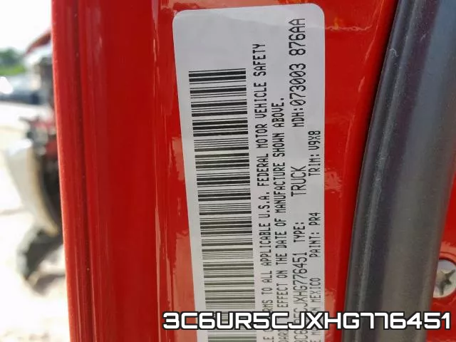 3C6UR5CJXHG776451 фото 2