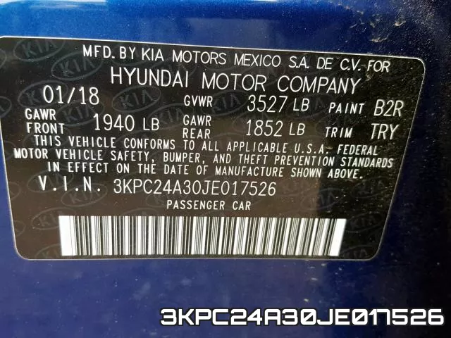 3KPC24A30JE017526 фото 2