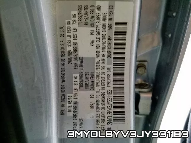 3MYDLBYV3JY331183 фото 2