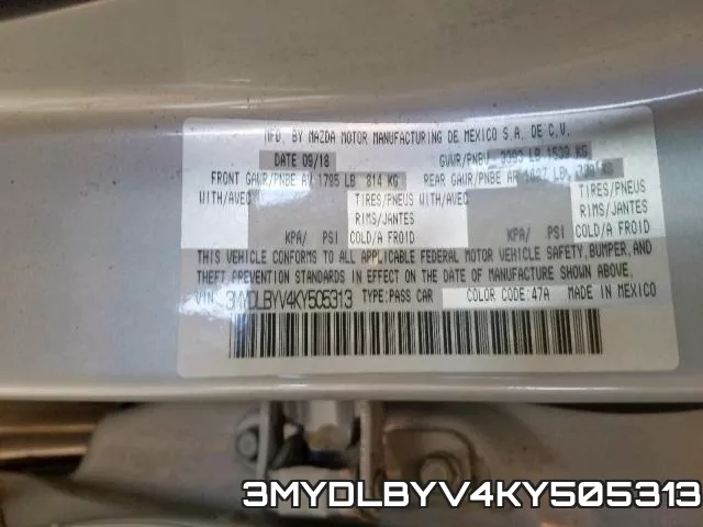 3MYDLBYV4KY505313 фото 2