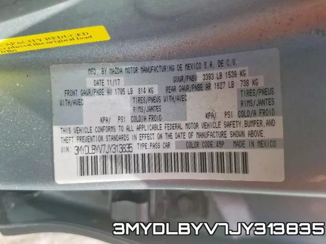 3MYDLBYV7JY313835 фото 2