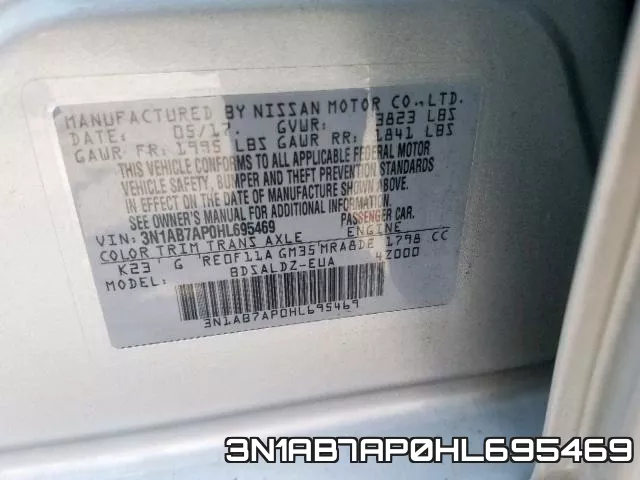3N1AB7AP0HL695469 фото 2