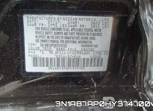 3N1AB7AP0HY374700 фото 10