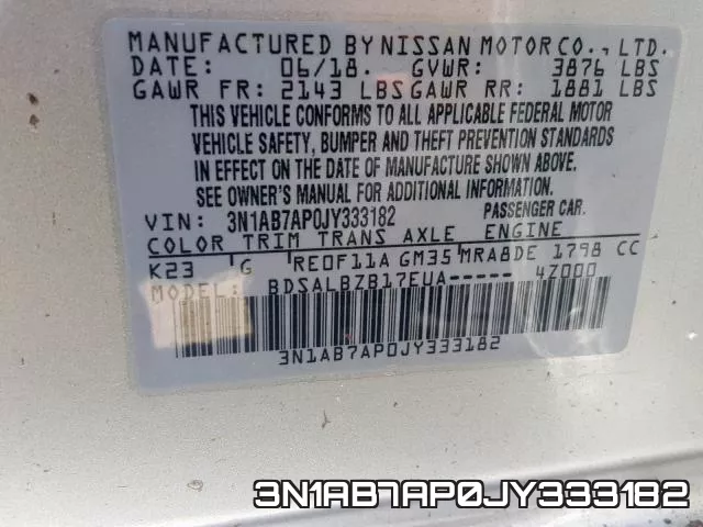 3N1AB7AP0JY333182 фото 2