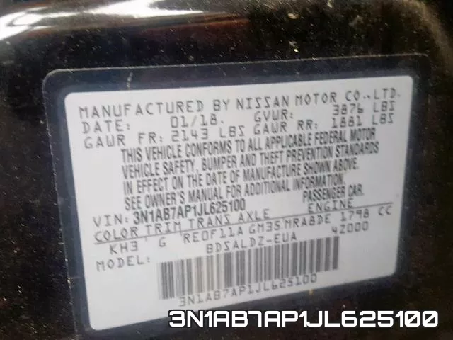 3N1AB7AP1JL625100 фото 2