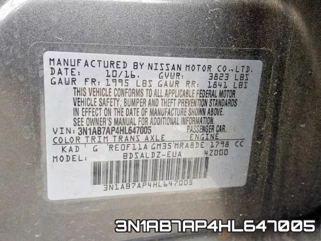 3N1AB7AP4HL647005 фото 2