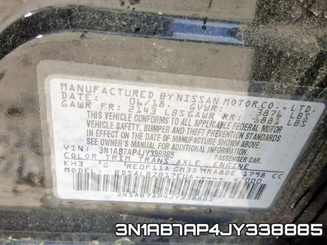 3N1AB7AP4JY338885 фото 2