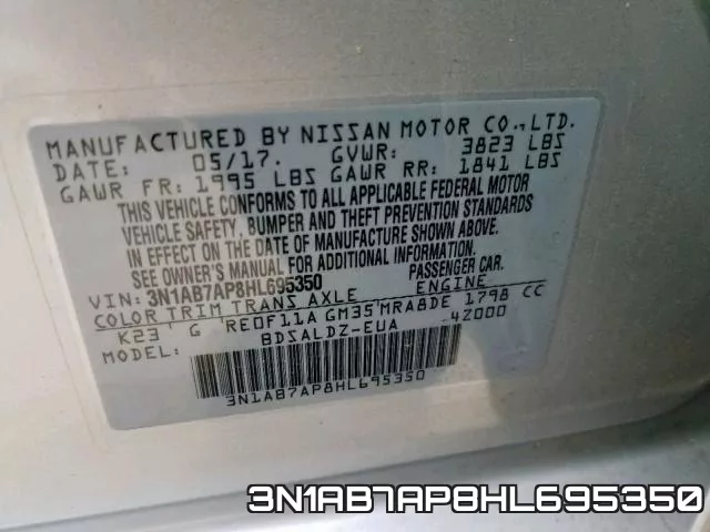 3N1AB7AP8HL695350 фото 2