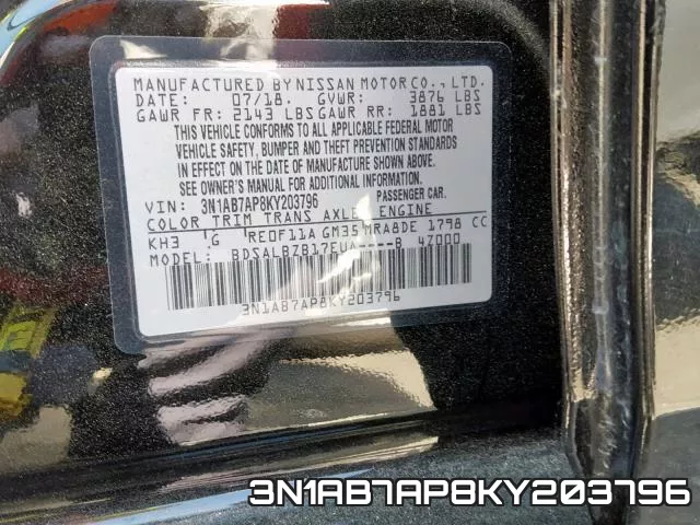 3N1AB7AP8KY203796 фото 2