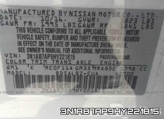 3N1AB7AP9HY221815 фото 10
