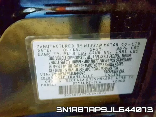 3N1AB7AP9JL644073 фото 2