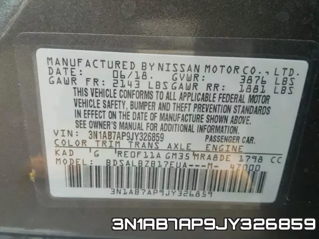 3N1AB7AP9JY326859 фото 2