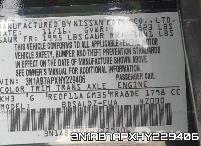 3N1AB7APXHY229406 фото 10
