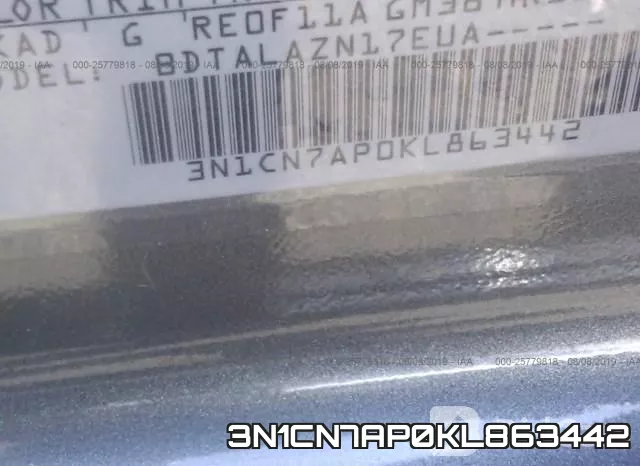 3N1CN7AP0KL863442 фото 10