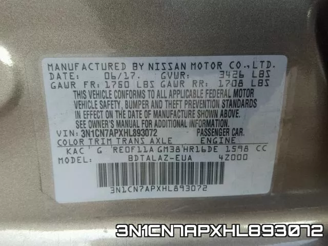 3N1CN7APXHL893072 фото 2