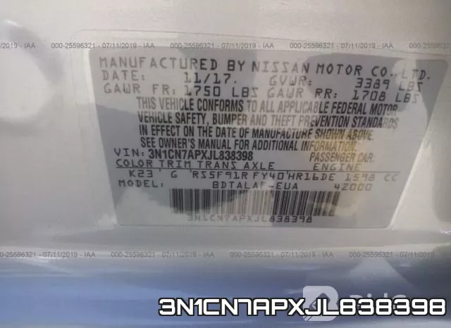 3N1CN7APXJL838398 фото 10