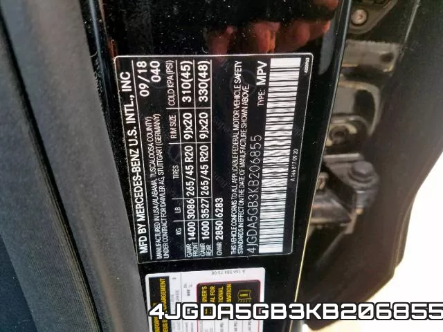 4JGDA5GB3KB206855 фото 2