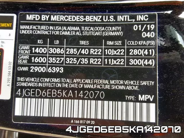 4JGED6EB5KA142070 фото 2