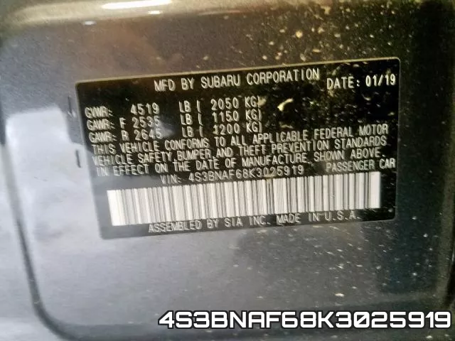 4S3BNAF68K3025919 фото 2