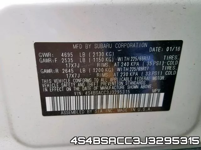 4S4BSACC3J3295315 фото 2