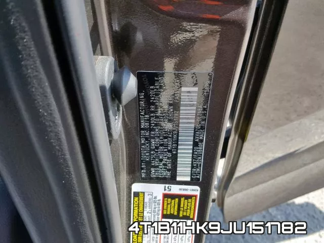 4T1B11HK9JU151782 фото 2