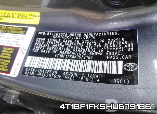 4T1BF1FK5HU679186 фото 10