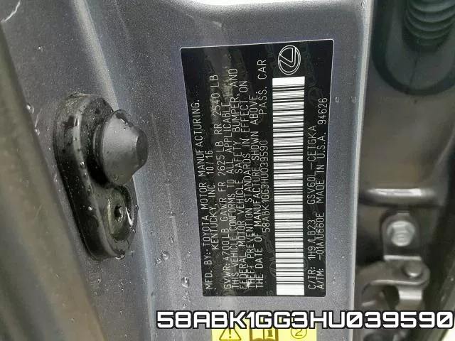 58ABK1GG3HU039590 фото 2