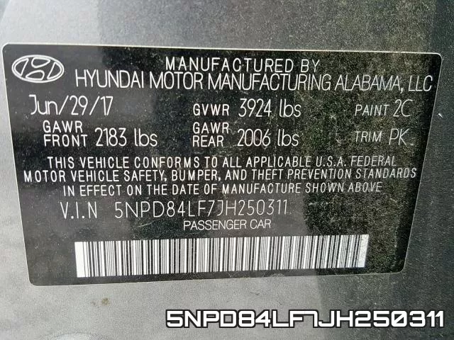 5NPD84LF7JH250311 фото 2