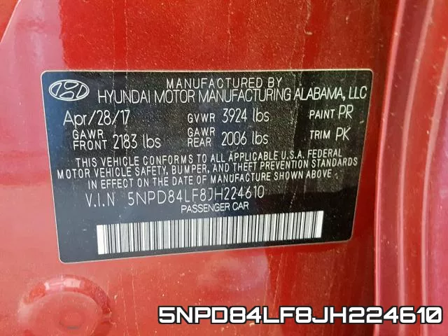 5NPD84LF8JH224610 фото 2