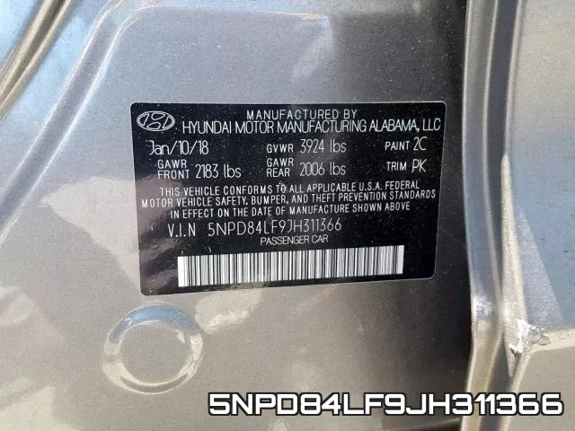5NPD84LF9JH311366 фото 2