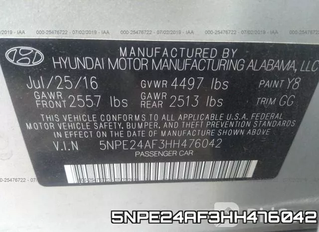 5NPE24AF3HH476042 фото 10