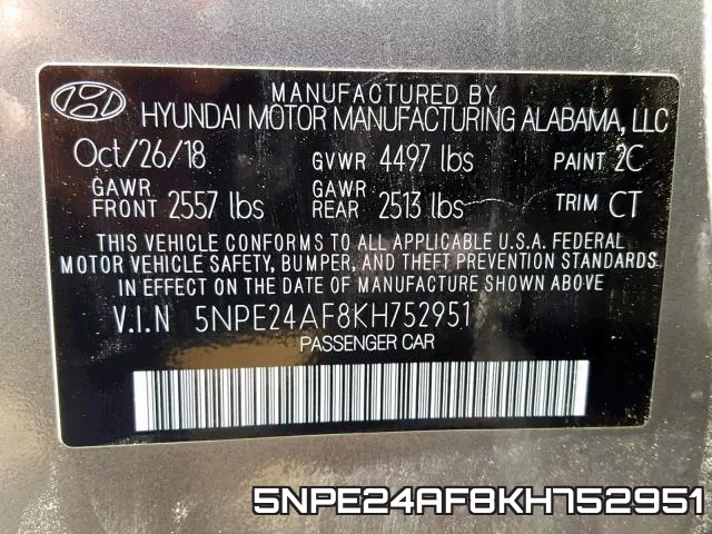 5NPE24AF8KH752951 фото 2