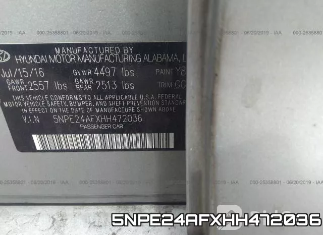 5NPE24AFXHH472036 фото 10