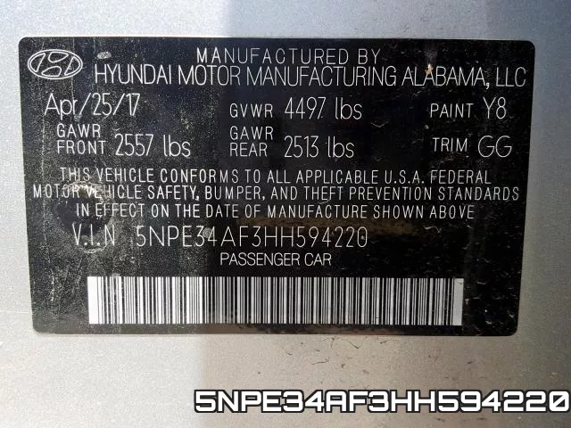 5NPE34AF3HH594220 фото 2
