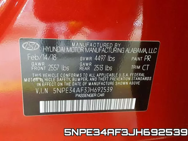 5NPE34AF3JH692539 фото 2