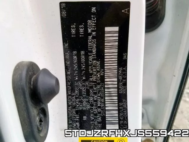 5TDJZRFHXJS559422 фото 2