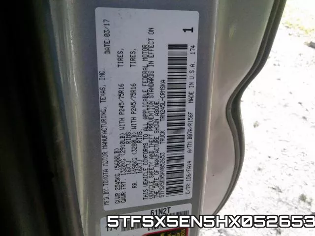 5TFSX5EN5HX052653 фото 2