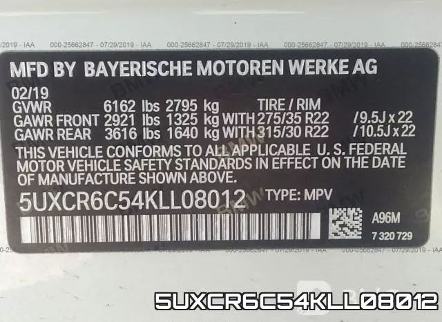 5UXCR6C54KLL08012 фото 10