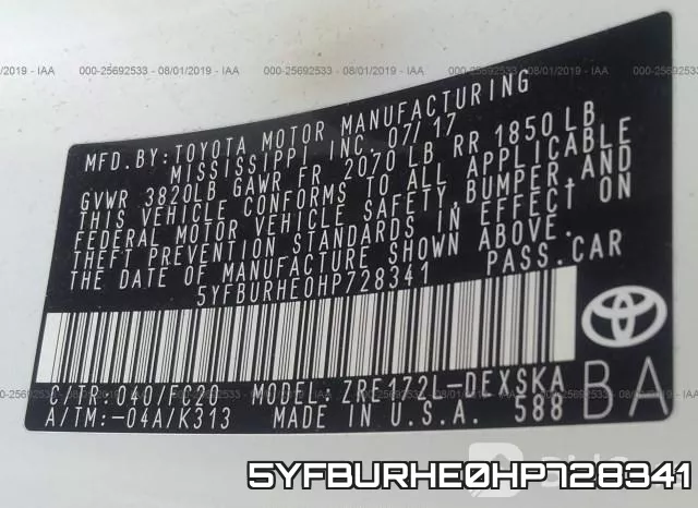 5YFBURHE0HP728341 фото 10