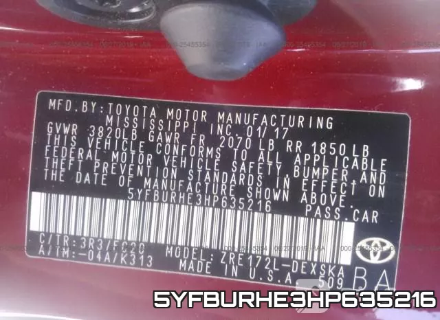 5YFBURHE3HP635216 фото 10