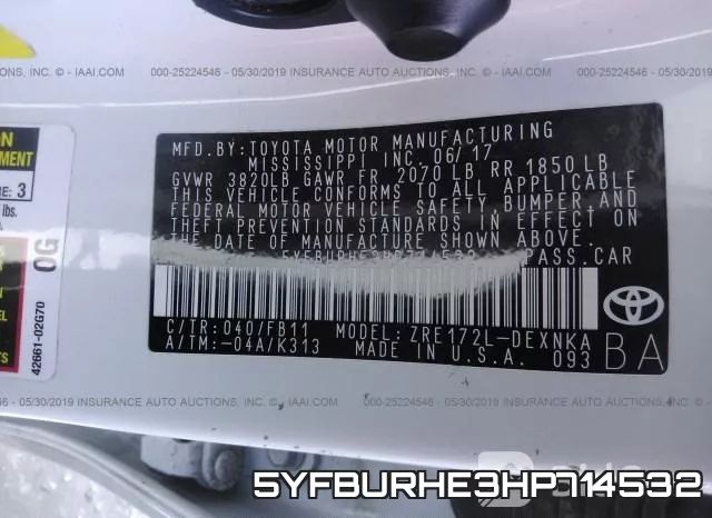 5YFBURHE3HP714532 фото 10