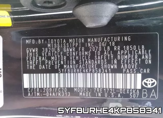 5YFBURHE4KP858341 фото 10