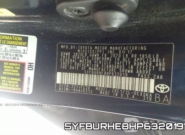5YFBURHE8HP632019 фото 10