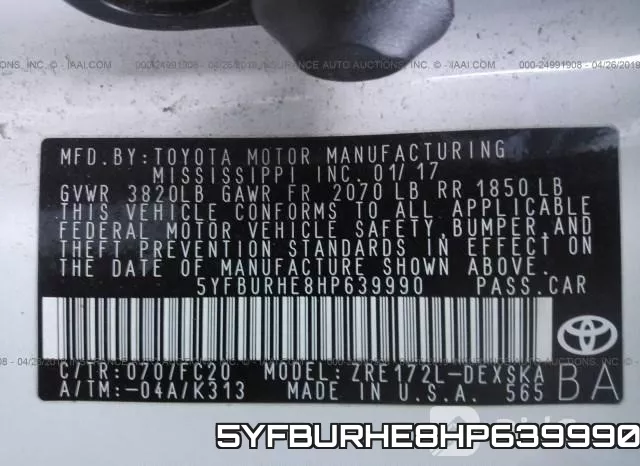 5YFBURHE8HP639990 фото 9