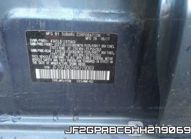 JF2GPABC6HH279069 фото 10